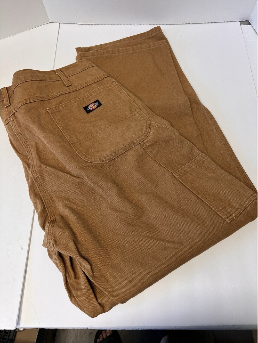 Dickies Mens Stonewashed Brown Duck Canvas Cargo Pants 40x32 Workwear